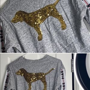 Pink victoria secrete grey long sleeve sex appeal